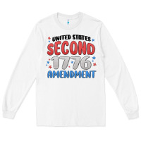 White united states second 1776 amendment Long Sleeve Tee - MaliasSmallBusiness