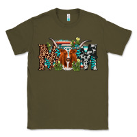 Army Green longhorn mom Classic Tee - AdoDesignShop