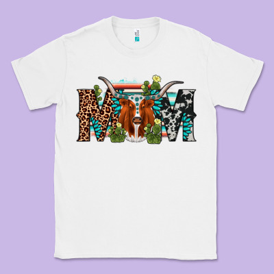 Longhorn Mom Classic Tee Designed By Adodesignshop