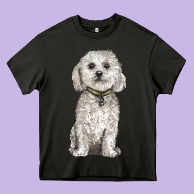 Bichon Frise Dog Heavy Core Tee Designed By Barkaloodesign