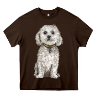 Chocolate Brown bichon frise dog Heavy Core Tee - BarkalooDesign