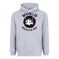 Heather Grey World Wildlife Day Heavyweight Hoodie - Bettercallsaul