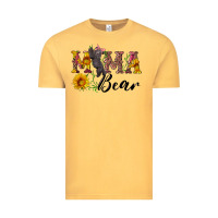 Vintage Mustard pink mama bear with cute bear Vintage Tee - Artiststas