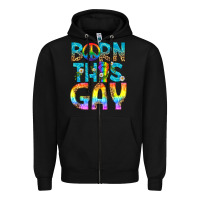 Black Western Born This Gay Zipper Hoodie - BundleAndBundleShop