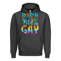 Charcoal Heather Western Born This Gay Zipper Hoodie - BundleAndBundleShop