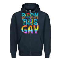 Navy Western Born This Gay Zipper Hoodie - BundleAndBundleShop