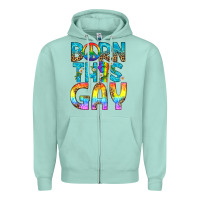 Seafoam Western Born This Gay Zipper Hoodie - BundleAndBundleShop