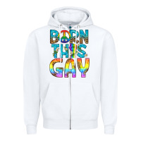 White Western Born This Gay Zipper Hoodie - BundleAndBundleShop
