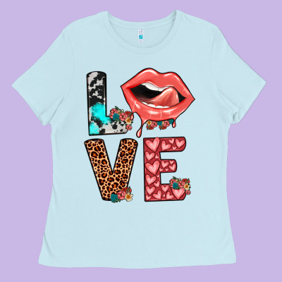 Valentines Love Ladies Tee Designed By Jahusdesignshop