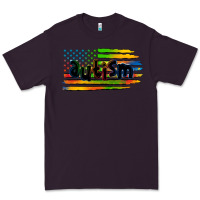 Plum autism american flag Premium Tee - Zillion Design Studio