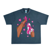 Midnight Navy afro sneakers and heels Urban Heavy Tee - NancyCooperArtShop