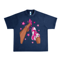 Navy afro sneakers and heels Urban Heavy Tee - NancyCooperArtShop