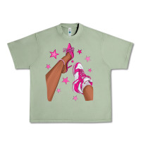 Oil Green afro sneakers and heels Urban Heavy Tee - NancyCooperArtShop