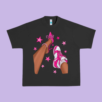 Afro Sneakers And Heels Urban Heavy Tee Designed By Nancycooperartshop
