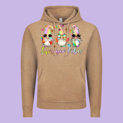 Summer Vibes Gnomes Vintage Hoodie Designed By Artiststas
