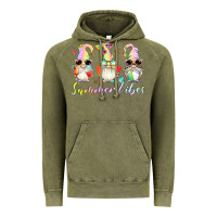 Vintage Olive summer vibes gnomes Vintage Hoodie - Artiststas