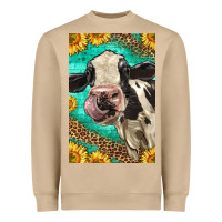 Mushroom Western Holstein Cow Heavyweight Sweatshirt - LillyAllenDesigns
