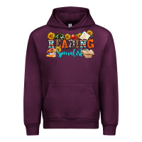 Mauve Wine reading specialist olivia Urban Hoodie - OliviaCreatesArt