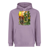 Lavender western boots with cactus and desert Heavyweight Hoodie - RanaPortraitStore