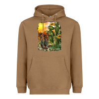 Toasted Coconut western boots with cactus and desert Heavyweight Hoodie - RanaPortraitStore