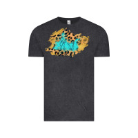 Vintage Black glitter leopard turquoise patch Vintage Tee - AdoDesignShop