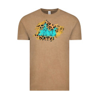 Vintage Coffee glitter leopard turquoise patch Vintage Tee - AdoDesignShop