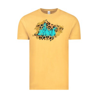 Vintage Mustard glitter leopard turquoise patch Vintage Tee - AdoDesignShop