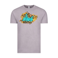 Vintage Zinc glitter leopard turquoise patch Vintage Tee - AdoDesignShop