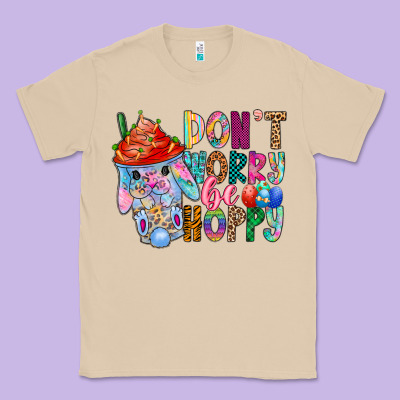 Don T Worry Be Hoppy Easter Classic Tee Designed By Cowhidedigitalart