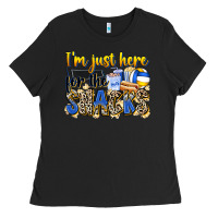 Black i'm just here for the snacks volleyball Ladies Tee - Zillion Design Studio