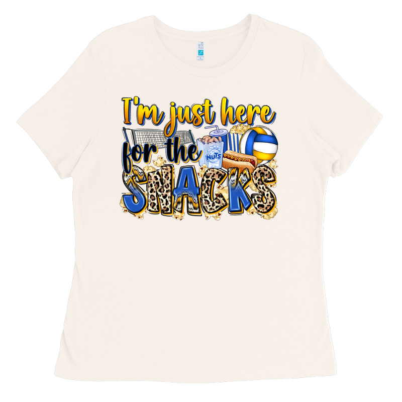 I'm Just Here For The Snacks Volleyball Ladies Tee by Zillion Design Studio | Teevron