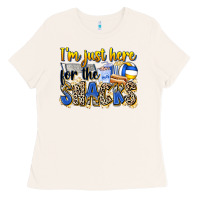 Bone i'm just here for the snacks volleyball Ladies Tee - Zillion Design Studio