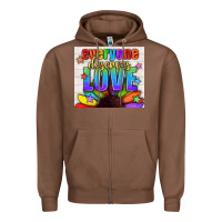 Chestnut Everyone Deserves Love Pride LGBTQ+ Tumbler Zipper Hoodie - BundleAndBundleShop