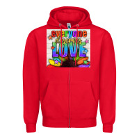 Everyone Deserves Love Pride Lgbtq+ Tumbler Zipper Hoodie | Teevron