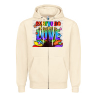 Sandshell Everyone Deserves Love Pride LGBTQ+ Tumbler Zipper Hoodie - BundleAndBundleShop