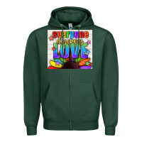 Sports Green Everyone Deserves Love Pride LGBTQ+ Tumbler Zipper Hoodie - BundleAndBundleShop
