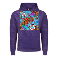 Cloud Purple summer with leopard seamless pattern Vintage Hoodie - BundleAndBundleShop