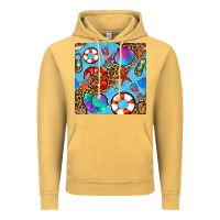 Vintage Mustard summer with leopard seamless pattern Vintage Hoodie - BundleAndBundleShop