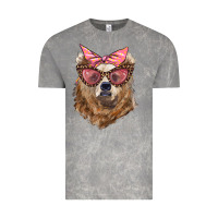 Cloud Rock mama bear with glasses and bandana Vintage Tee - Artiststas