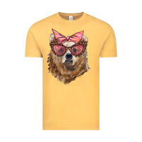 Vintage Mustard mama bear with glasses and bandana Vintage Tee - Artiststas