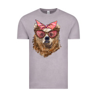 Vintage Zinc mama bear with glasses and bandana Vintage Tee - Artiststas
