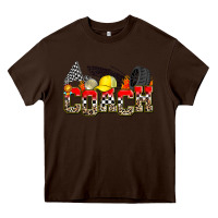 Chocolate Brown race coach Heavy Core Tee - Zillion Design Studio