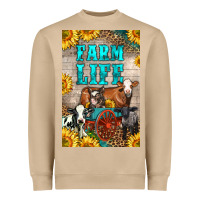 Mushroom Western Farm Life Heavyweight Sweatshirt - LillyAllenDesigns