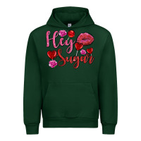 Forest Green hey sugar with lips and candies olivia Urban Hoodie - OliviaCreatesArt