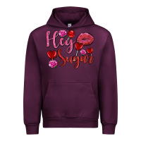 Mauve Wine hey sugar with lips and candies olivia Urban Hoodie - OliviaCreatesArt