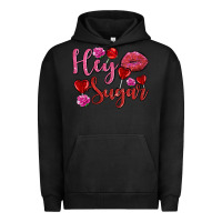 Pigment Black hey sugar with lips and candies olivia Urban Hoodie - OliviaCreatesArt