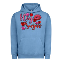Pigment Pebble Blue hey sugar with lips and candies olivia Urban Hoodie - OliviaCreatesArt