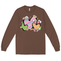 Chestnut easter hearts Long Sleeve Tee - MaliasSmallBusiness