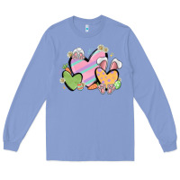 Colony Blue easter hearts Long Sleeve Tee - MaliasSmallBusiness