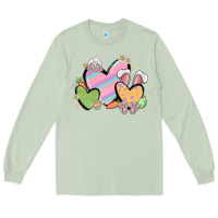 Matcha easter hearts Long Sleeve Tee - MaliasSmallBusiness